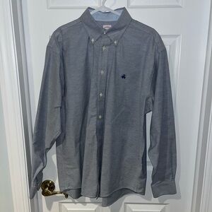 Men's Grey Button-Down Shirt